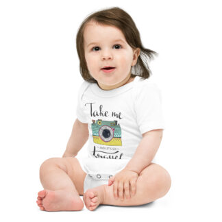 Take me and Let's Go Travel - Baby Onesie