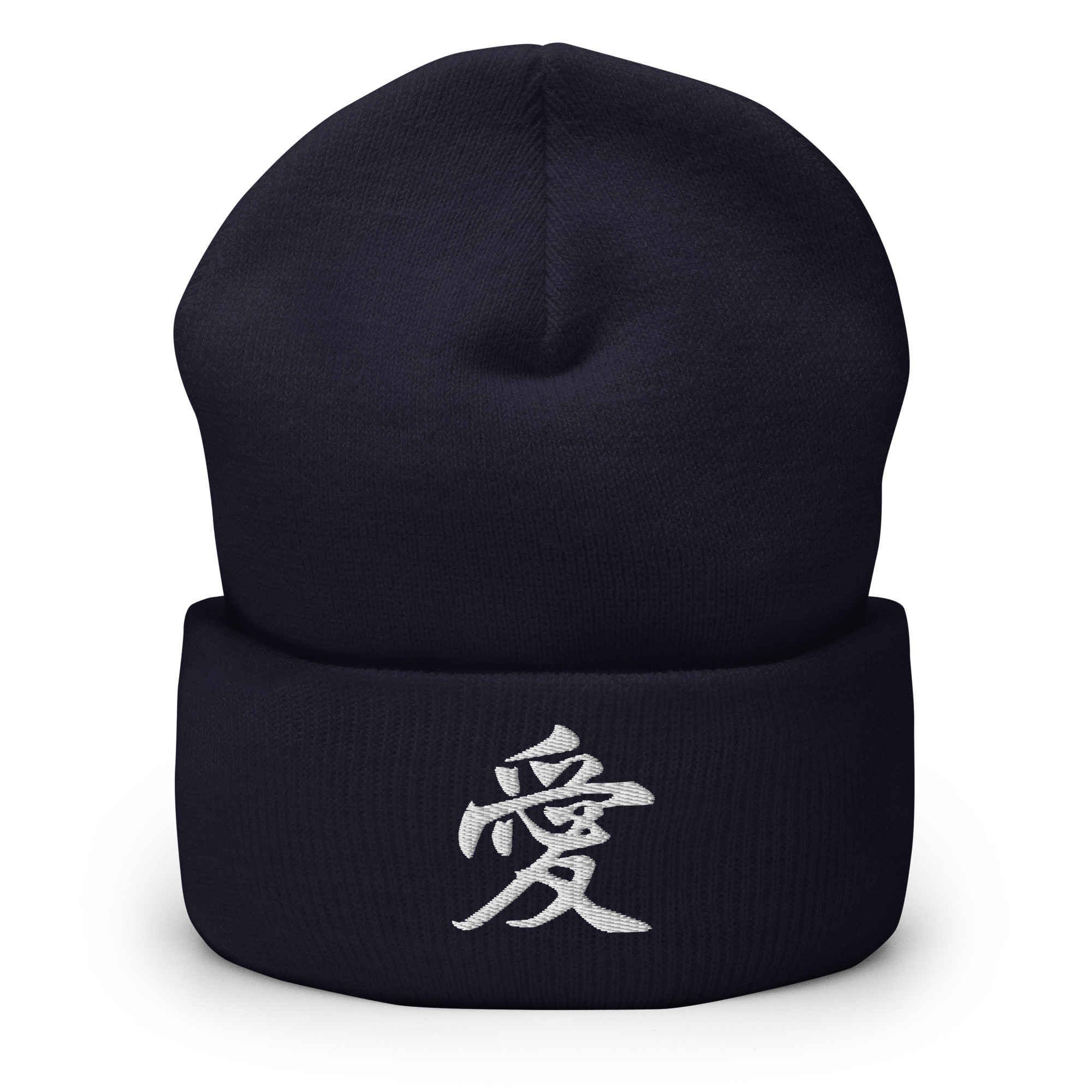 Japanese Kanji "Love" Calligraphy Cuffed Beanie - Image 3