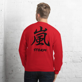 Japanese Kanji "Storm" Calligraphy Sweatshirt