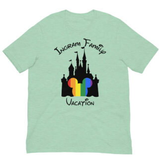 Ingram Family Disney Castle With Pride Mickey