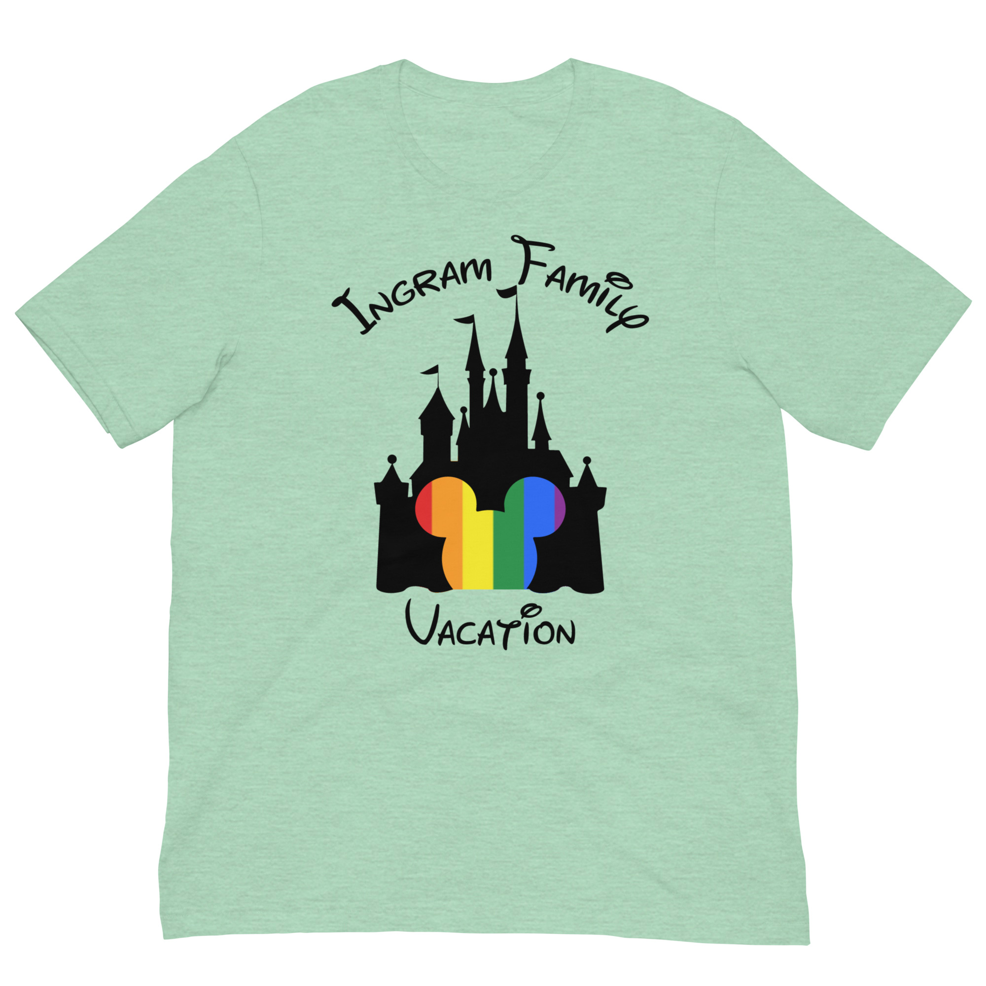 Ingram Family Disney Castle With Pride Mickey