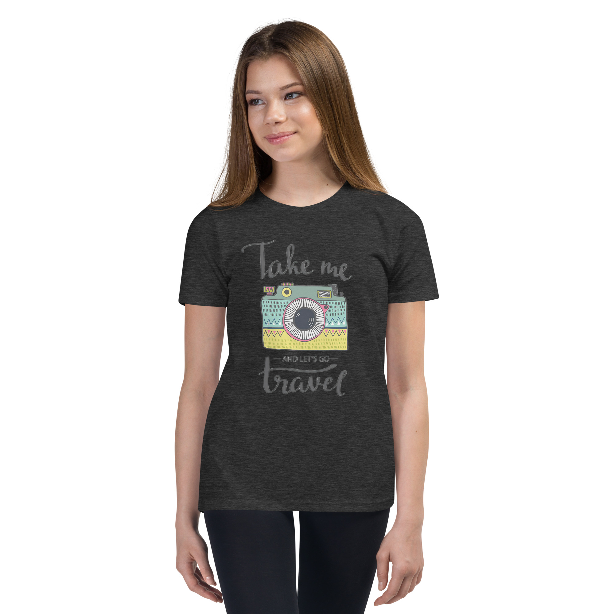 Take Me and Let's Go Travel - Youth T-Shirt - Image 3